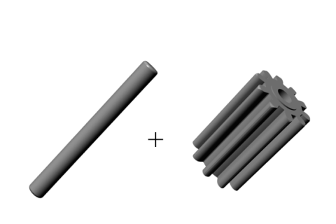 Example of cost reduction by gear shaft component integration