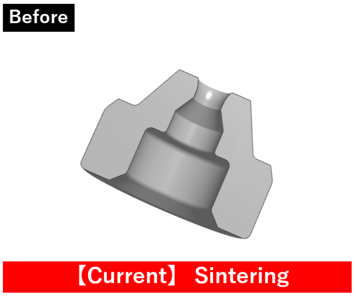 Example of cost reduction from sintering to forging